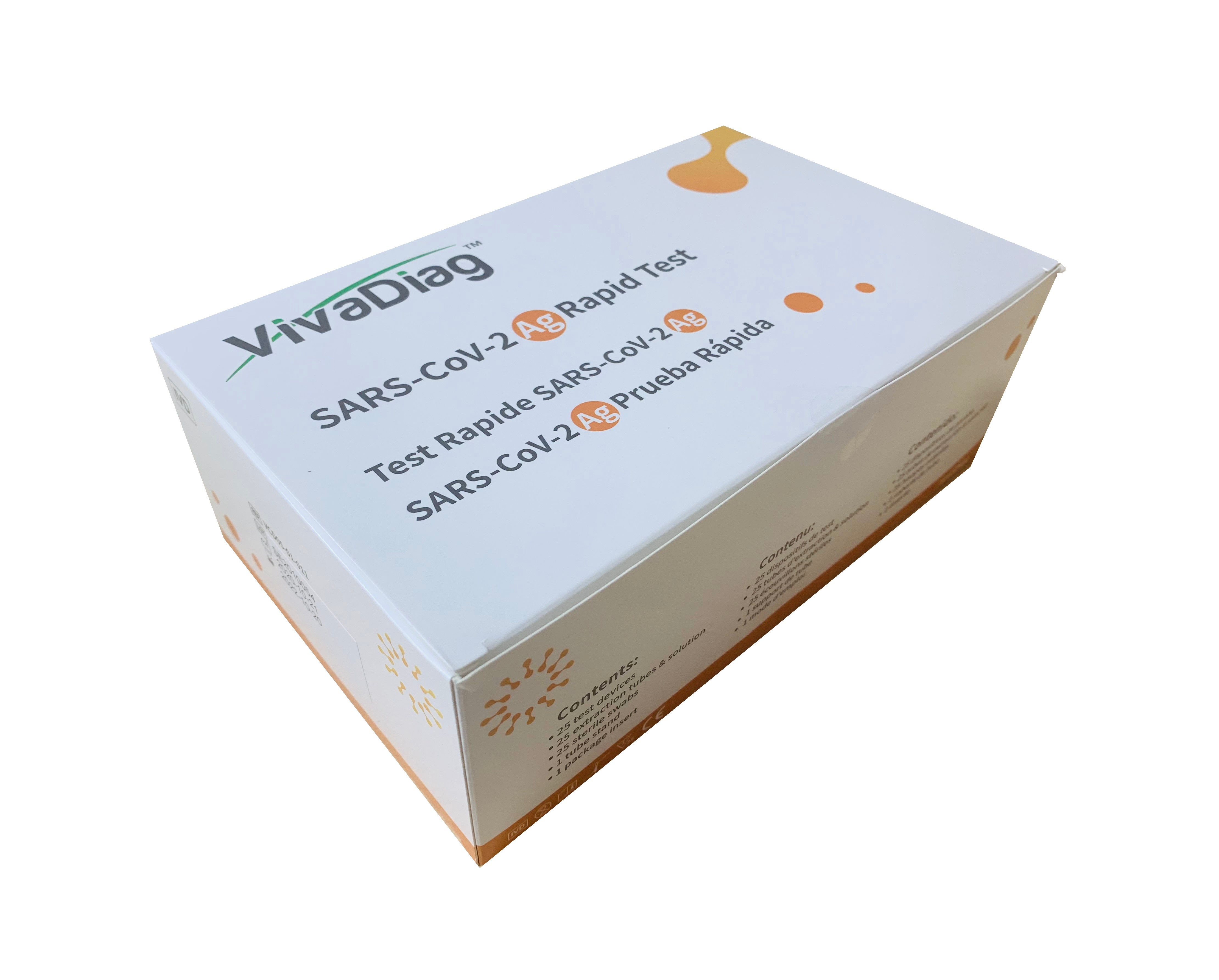 Kit 25 Antigen-Schnelltests mit Nasopharynxpuffer SARS-CoV-2-Ag-Schnelltest COVID-19 - Covid 19-Tests